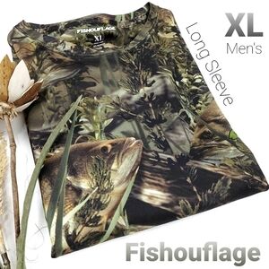 Fishouflage Men's Sports Camo Long Sleeve XL